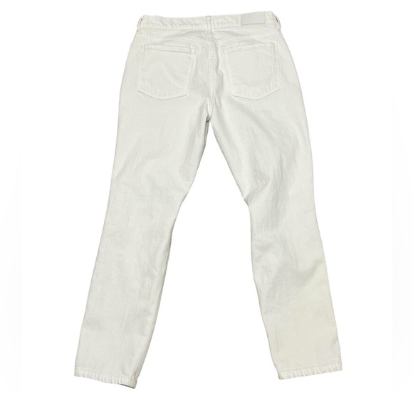 Pistola Mason Slim Boyfriend Jeans Women’s 27 White Ivory Distressed Mid Rise - Picture 3 of 12